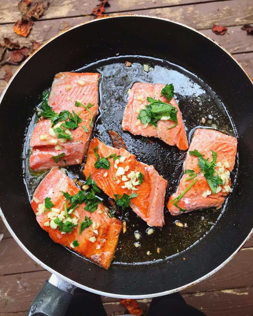 Salmon pan fried | Atlanta food marketing agency | Ember & Rise Growth Co.